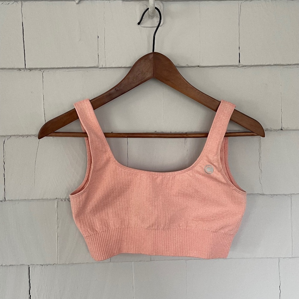 BLUSH SEAMLESS RIBBED TOP